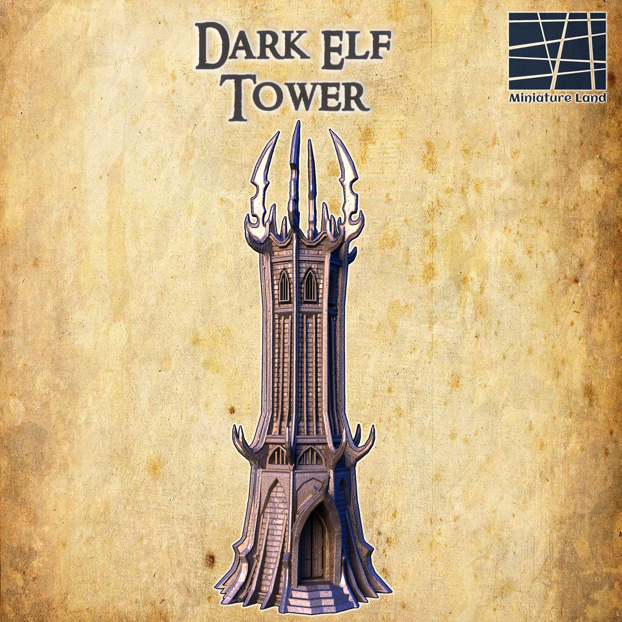 Dark Elf Tower - Tabletop Terrain - 28 MM